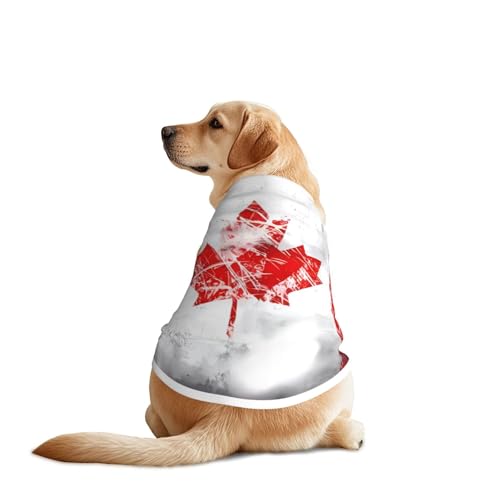 Hundeshirt mit Kanada-Flagge für große und mittelgroße Hunde, atmungsaktives Netzgewebe, perfekt für den täglichen Gebrauch und besondere Anlässe Hundeshirt mit Kanada-Flagge für große und mittelgroße Hunde, atmungsaktives Netzgewebe, perfekt für den täglichen Gebrauch und besondere Anlässe von KIRROWE