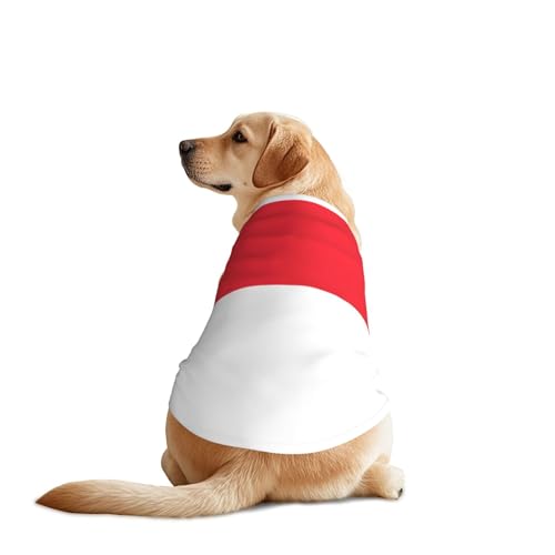 Hundeshirt mit Singapur-Flagge für große und mittelgroße Hunde, atmungsaktives Netzgewebe, perfekt für den täglichen Gebrauch und besondere Anlässe von KIRROWE