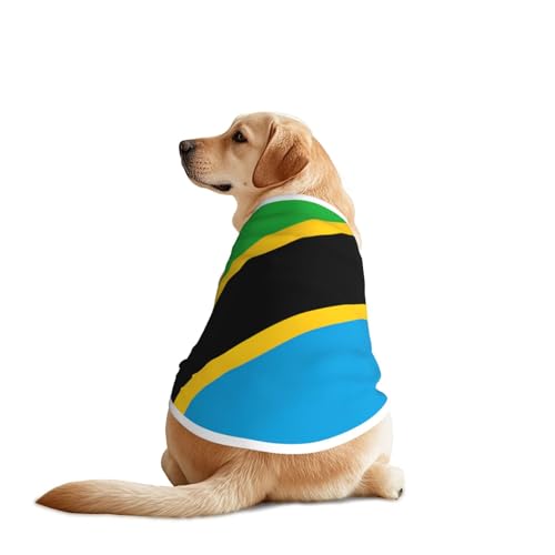 Hundeshirt mit Tansania-Flagge für große und mittelgroße Hunde – atmungsaktives Haustier-T-Shirt, perfekt für den täglichen Gebrauch und besondere Anlässe Hundeshirt mit Tansania-Flagge für große und mittelgroße Hunde – atmungsaktives Haustier-T-Shirt, perfekt für den täglichen Gebrauch und besondere Anlässe von KIRROWE