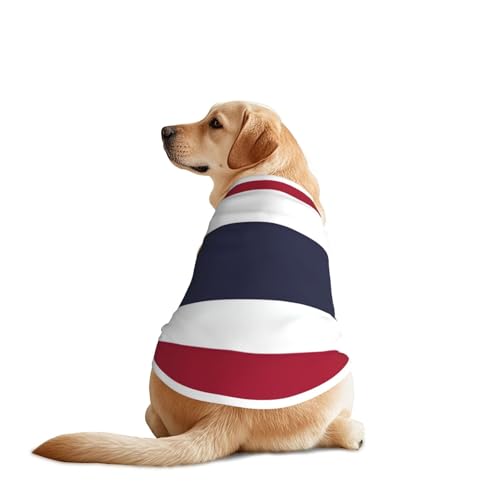 Hundeshirt mit Thailand-Flagge für große und mittelgroße Hunde – atmungsaktives Haustier-T-Shirt, perfekt für den täglichen Gebrauch und besondere Anlässe von KIRROWE