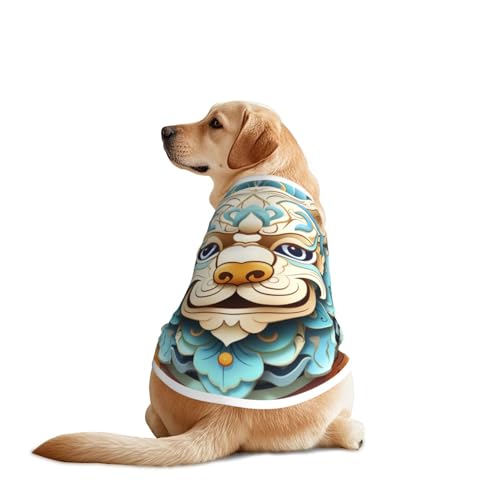 Hundeshirt mit geschnitztem Tiger, für große und mittelgroße Hunde, atmungsaktives Netzgewebe, perfekt für den täglichen Gebrauch und besondere Anlässe Hundeshirt mit geschnitztem Tiger, für große und mittelgroße Hunde, atmungsaktives Netzgewebe, perfekt für den täglichen Gebrauch und besondere Anlässe von KIRROWE