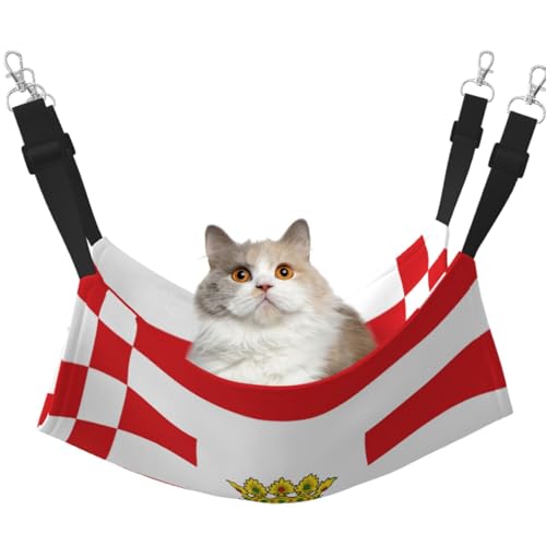 KIRROWE Bremen Banner wendbare Katzenhängematte, doppelseitige Haustierkäfig-Hängematte zum Aufhängen, Bett, Ruheunterlage für kleine Tiere KIRROWE Bremen Banner wendbare Katzenhängematte, doppelseitige Haustierkäfig-Hängematte zum Aufhängen, Bett, Ruheunterlage für kleine Tiere von KIRROWE