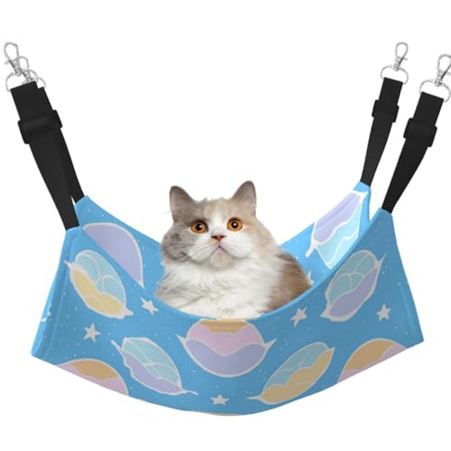 KIRROWE Dancing Bubbles Wende-Katzen-Hängematte, doppelseitig, Haustierkäfig-Hängematte, Hängebett, Schlafunterlage für kleine Tiere von KIRROWE