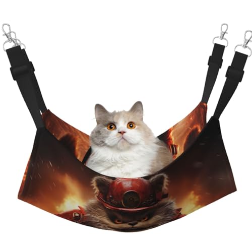 KIRROWE Dog Warrior in Red Reversible Cat Hanging Hammock Double Side Pet Cage Hammock Hanging Bed Resting Sleepy Pad for Small Animals Pets KIRROWE Dog Warrior in Red Reversible Cat Hanging Hammock Double Side Pet Cage Hammock Hanging Bed Resting Sleepy Pad for Small Animals Pets von KIRROWE
