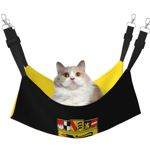 KIRROWE Flagge des Landes Baden-Württemberg Wende-Katzen-Hängematte-Doppelseitige Haustierkäfig-Hängematte Hängebett Ruheunterlage für Kleintiere Haustiere KIRROWE Flagge des Landes Baden-Württemberg Wende-Katzen-Hängematte-Doppelseitige Haustierkäfig-Hängematte Hängebett Ruheunterlage für Kleintiere Haustiere von KIRROWE