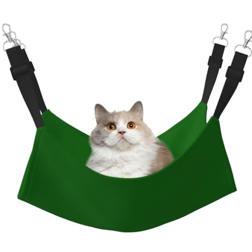 KIRROWE Greener Wende-Katzen-Hängematte, doppelseitig, Haustierkäfig-Hängematte, Hängebett, Schlafunterlage für kleine Tiere KIRROWE Greener Wende-Katzen-Hängematte, doppelseitig, Haustierkäfig-Hängematte, Hängebett, Schlafunterlage für kleine Tiere von KIRROWE