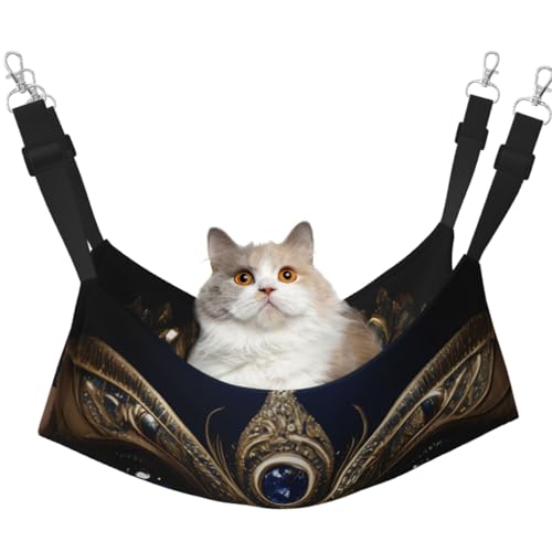 KIRROWE Jewel Eye Wende-Katzen-Hängematte, doppelseitig, Haustierkäfig-Hängematte, Hängebett, Ruheunterlage, Schlafunterlage für kleine Tiere KIRROWE Jewel Eye Wende-Katzen-Hängematte, doppelseitig, Haustierkäfig-Hängematte, Hängebett, Ruheunterlage, Schlafunterlage für kleine Tiere von KIRROWE
