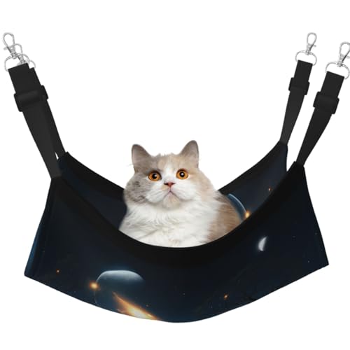 KIRROWE Moonlight in Dreams Wende-Katzen-Hängematte, doppelseitig, Haustierkäfig-Hängematte, Hängebett, Schlafunterlage für kleine Tiere KIRROWE Moonlight in Dreams Wende-Katzen-Hängematte, doppelseitig, Haustierkäfig-Hängematte, Hängebett, Schlafunterlage für kleine Tiere von KIRROWE