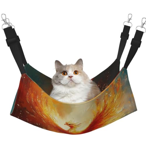 KIRROWE Phoenix Wende-Katzen-Hängematte, doppelseitig, Haustierkäfig-Hängematte, Hängebett, Ruheunterlage, Schlafunterlage für kleine Tiere KIRROWE Phoenix Wende-Katzen-Hängematte, doppelseitig, Haustierkäfig-Hängematte, Hängebett, Ruheunterlage, Schlafunterlage für kleine Tiere von KIRROWE
