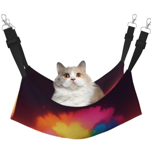 KIRROWE Rainbow Tree Wende-Katzen-Hängematte, doppelseitig, Haustierkäfig-Hängematte, Hängebett, Schlafunterlage für kleine Tiere KIRROWE Rainbow Tree Wende-Katzen-Hängematte, doppelseitig, Haustierkäfig-Hängematte, Hängebett, Schlafunterlage für kleine Tiere von KIRROWE