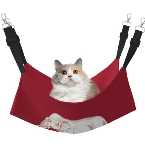 KIRROWE Siamesische Souveränitätsflagge, wendbare Katzen-Hängematte, doppelseitige Haustierkäfig-Hängematte, Hängebett, Ruheunterlage für Kleintiere und Haustiere KIRROWE Siamesische Souveränitätsflagge, wendbare Katzen-Hängematte, doppelseitige Haustierkäfig-Hängematte, Hängebett, Ruheunterlage für Kleintiere und Haustiere von KIRROWE