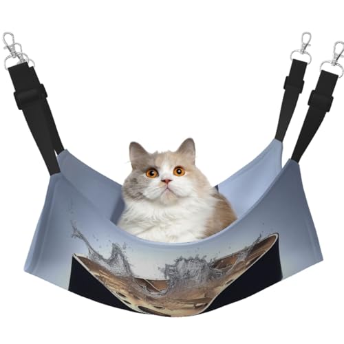 KIRROWE Wendbare Katzen-Hängematte, doppelseitige Haustierkäfig-Hängematte, Hängebett, Schlafunterlage für kleine Tiere KIRROWE Wendbare Katzen-Hängematte, doppelseitige Haustierkäfig-Hängematte, Hängebett, Schlafunterlage für kleine Tiere von KIRROWE