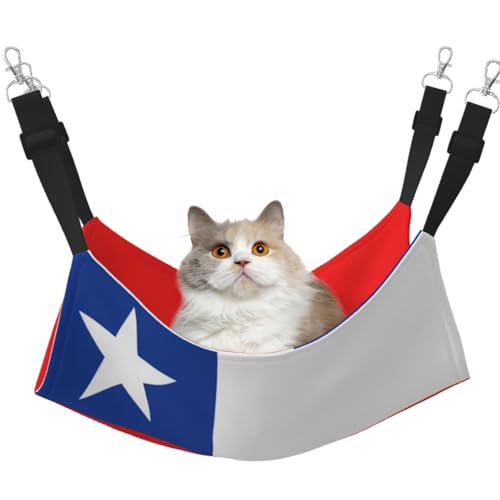 KIRROWE Wendbare Katzenhängematte, Flagge von Chile, doppelseitige Haustierkäfig-Hängematte, Hängebett, Ruheunterlage für kleine Tiere KIRROWE Wendbare Katzenhängematte, Flagge von Chile, doppelseitige Haustierkäfig-Hängematte, Hängebett, Ruheunterlage für kleine Tiere von KIRROWE