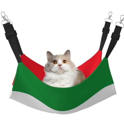 KIRROWE Wendbare Katzenhängematte, Flagge von Nordrhein-Westfalen, doppelseitige Haustierkäfig-Hängematte, Hängebett, Ruheunterlage für Kleintiere und Haustiere KIRROWE Wendbare Katzenhängematte, Flagge von Nordrhein-Westfalen, doppelseitige Haustierkäfig-Hängematte, Hängebett, Ruheunterlage für Kleintiere und Haustiere von KIRROWE
