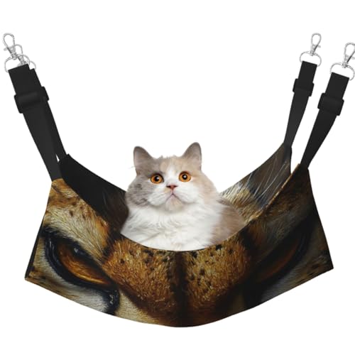 KIRROWE Wendbare Katzenhängematte, Leopardenmuster, doppelseitig, Haustierkäfig-Hängematte, Hängebett, Ruheunterlage für Kleintiere und Haustiere KIRROWE Wendbare Katzenhängematte, Leopardenmuster, doppelseitig, Haustierkäfig-Hängematte, Hängebett, Ruheunterlage für Kleintiere und Haustiere von KIRROWE