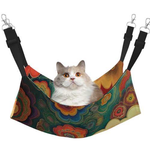KIRROWE Wendbare Katzenhängematte mit Wolkenmuster, doppelseitig, Haustierkäfig-Hängematte, zum Ausruhen, Schlafunterlage für kleine Tiere KIRROWE Wendbare Katzenhängematte mit Wolkenmuster, doppelseitig, Haustierkäfig-Hängematte, zum Ausruhen, Schlafunterlage für kleine Tiere von KIRROWE