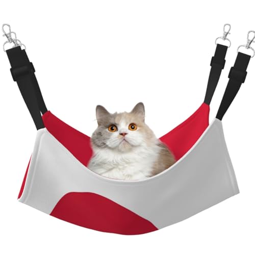 KIRROWE Wende-Katzen-Hängematte, Motiv: Grönland-Flagge, doppelseitig, Haustierkäfig-Hängematte, Hängebett, Ruheunterlage für kleine Tiere KIRROWE Wende-Katzen-Hängematte, Motiv: Grönland-Flagge, doppelseitig, Haustierkäfig-Hängematte, Hängebett, Ruheunterlage für kleine Tiere von KIRROWE