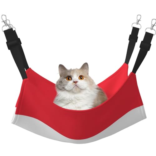 KIRROWE Wende-Katzen-Hängematte, Motiv: Österreichische Flagge, doppelseitig, Haustierkäfig-Hängematte, zum Ausruhen, Schlafunterlage für kleine Tiere KIRROWE Wende-Katzen-Hängematte, Motiv: Österreichische Flagge, doppelseitig, Haustierkäfig-Hängematte, zum Ausruhen, Schlafunterlage für kleine Tiere von KIRROWE
