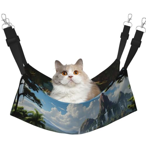 KIRROWE Wonderland Wende-Katzen-Hängematte, doppelseitig, Haustierkäfig-Hängematte, Hängebett, Schlafunterlage für kleine Tiere KIRROWE Wonderland Wende-Katzen-Hängematte, doppelseitig, Haustierkäfig-Hängematte, Hängebett, Schlafunterlage für kleine Tiere von KIRROWE