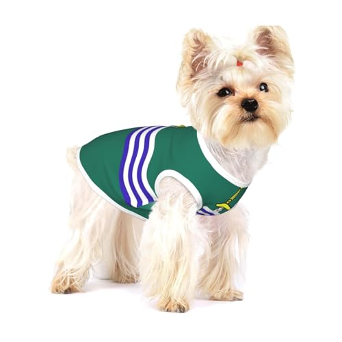 Peterborough Hunde-Shirt mit Flagge, Baumwolle, weich, atmungsaktiv, für Hunde, Katzen, Jungen, Mädchen, Haustier-T-Shirt, geeignet für kleine Haustiere von KIRROWE