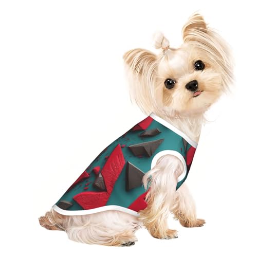 Rotes Triangel-Shirt für kleine Hunde, weich, atmungsaktiv, für Hunde, Katzen, Jungen, Mädchen, Haustier-T-Shirt, geeignet für kleine Haustiere Rotes Triangel-Shirt für kleine Hunde, weich, atmungsaktiv, für Hunde, Katzen, Jungen, Mädchen, Haustier-T-Shirt, geeignet für kleine Haustiere von KIRROWE