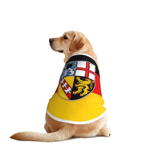 Saar-Flaggenhemd für große und mittlere Hunde - Netz-atmungsaktive Haustier-Shirts, ideal für den Alltag und besondere Anlässe Saar-Flaggenhemd für große und mittlere Hunde - Netz-atmungsaktive Haustier-Shirts, ideal für den Alltag und besondere Anlässe von KIRROWE