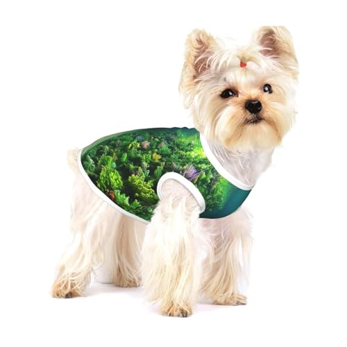 Seafloor Baumwoll-Hunde-Shirt, weich, atmungsaktiv, für Hunde, Katzen, Jungen, Mädchen, Haustier-T-Shirt, geeignet für kleine Haustiere von KIRROWE