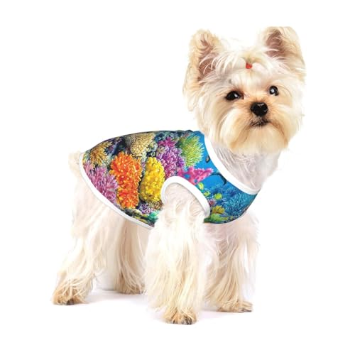 Submarine World Hunde-Shirt, Baumwolle, weich, atmungsaktiv, für Hunde, Katzen, Jungen, Mädchen, Haustier-T-Shirt, geeignet für kleine Haustiere Submarine World Hunde-Shirt, Baumwolle, weich, atmungsaktiv, für Hunde, Katzen, Jungen, Mädchen, Haustier-T-Shirt, geeignet für kleine Haustiere von KIRROWE