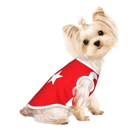 T-Shirt für kleine Hunde, weich, atmungsaktiv, für Hunde, Katzen, Jungen, Mädchen, geeignet für kleine Haustiere von KIRROWE