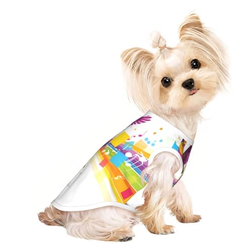 T-Shirt für kleine Hunde, weich, atmungsaktiv, für Hunde, Katzen, Jungen, Mädchen, geeignet für kleine Haustiere T-Shirt für kleine Hunde, weich, atmungsaktiv, für Hunde, Katzen, Jungen, Mädchen, geeignet für kleine Haustiere von KIRROWE