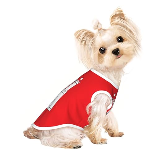 T-Shirt für kleine Hunde mit Hamburger Flagge, weich, atmungsaktiv, für Hunde, Katzen, Jungen, Mädchen, Haustier-T-Shirt, geeignet für kleine Haustiere von KIRROWE
