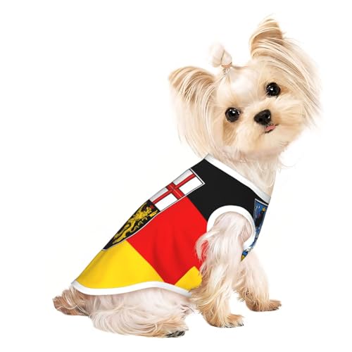 T-Shirt für kleine Hunde mit Saarland-Flaggen, weich, atmungsaktiv, für Hunde, Katzen, Jungen, Mädchen, Haustier-T-Shirt, geeignet für kleine Haustiere T-Shirt für kleine Hunde mit Saarland-Flaggen, weich, atmungsaktiv, für Hunde, Katzen, Jungen, Mädchen, Haustier-T-Shirt, geeignet für kleine Haustiere von KIRROWE
