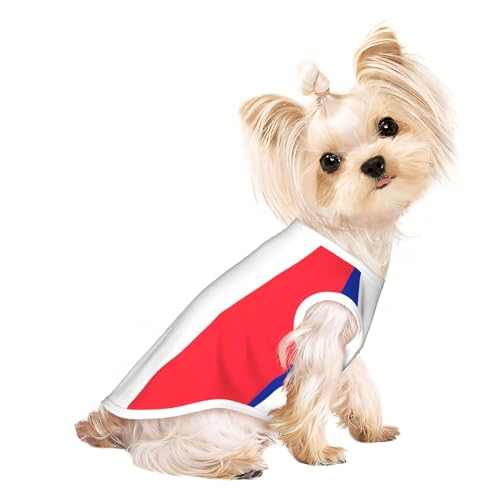 T-Shirt für kleine Hunde mit französischer Flagge, weich, atmungsaktiv, für Hunde, Katzen, Jungen, Mädchen, Haustier-T-Shirt, geeignet für kleine Haustiere T-Shirt für kleine Hunde mit französischer Flagge, weich, atmungsaktiv, für Hunde, Katzen, Jungen, Mädchen, Haustier-T-Shirt, geeignet für kleine Haustiere von KIRROWE