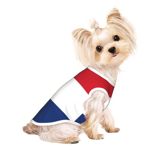 T-Shirt für kleine Hunde mit niederländischer Flagge, weich, atmungsaktiv, für Hunde, Katzen, Jungen, Mädchen, Haustier-T-Shirt, geeignet für kleine Haustiere von KIRROWE