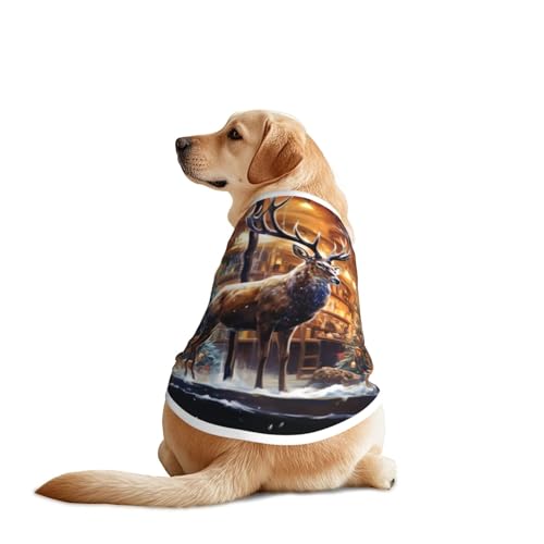 Weihnachtshirsch im Store Hunde-Shirt für große und mittelgroße Hunde, atmungsaktives Netzgewebe, perfekt für den täglichen Gebrauch und besondere Anlässe von KIRROWE