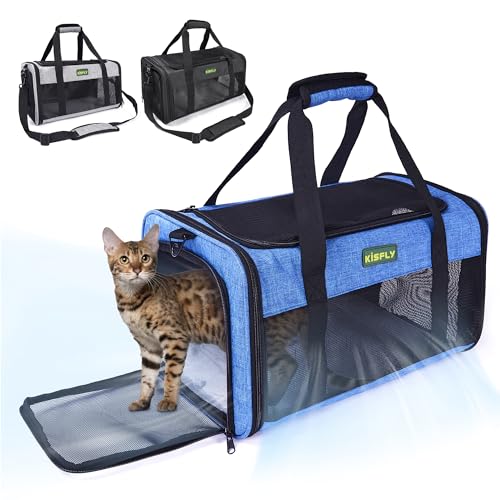 TSA-zugelassene Haustier-Tragetasche in der Kabine, 43,2 x 27,9 x 24,1 cm, für kleine Hunde, von Fluggesellschaften zugelassen, bis zu 7,3 kg, Katzentragetasche, weich, Kaninchen, Katze, Welpen, TSA-zugelassene Haustier-Tragetasche in der Kabine, 43,2 x 27,9 x 24,1 cm, für kleine Hunde, von Fluggesellschaften zugelassen, bis zu 7,3 kg, Katzentragetasche, weich, Kaninchen, Katze, Welpen, von KISFLY