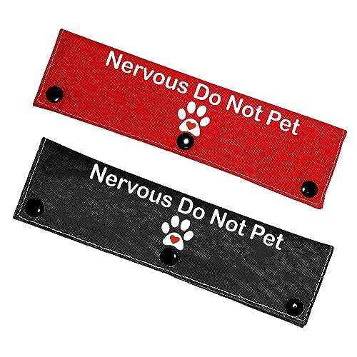 KISJO Nervous Do Not Pet Hundeleinenhülle zum Aufhängen – Geschenk für Hundebesitzer und Liebhaber – Geschenk für Hundebesitzer und Liebhaber, 2er-Set von KISJO
