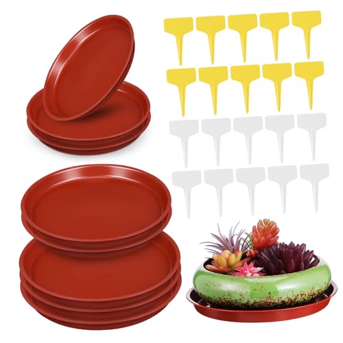 KITANDOVE 12er-Pack Untersetzer Aus Kunststoff Für Topfpflanzen Tropfschalen Für Pflanzen Blumentopfschalen Für Balkon Garten Heimdekoration von KITANDOVE