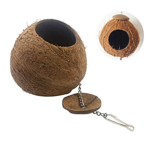 KITANDOVE Kokosnussschalen-Vogelnest Sittich-Nistkasten Vogelkäfig Vogelnistkästen für Haustiere natürliche Umgebung KITANDOVE Kokosnussschalen-Vogelnest Sittich-Nistkasten Vogelkäfig Vogelnistkästen für Haustiere natürliche Umgebung von KITANDOVE