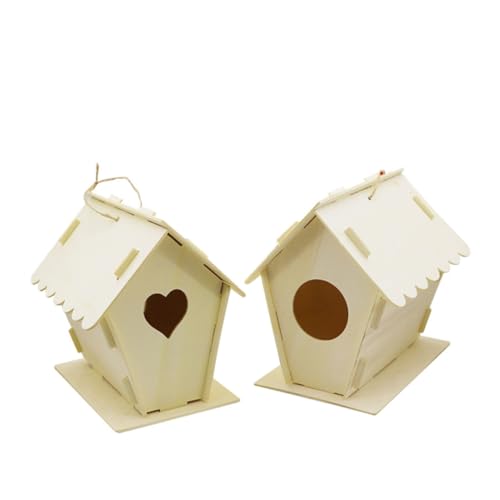 KITANDOVE Holzschmuck 2pcs Vögel Ornament Rustikales Vogelhaus Für Vögel KITANDOVE Holzschmuck 2pcs Vögel Ornament Rustikales Vogelhaus Für Vögel von KITANDOVE