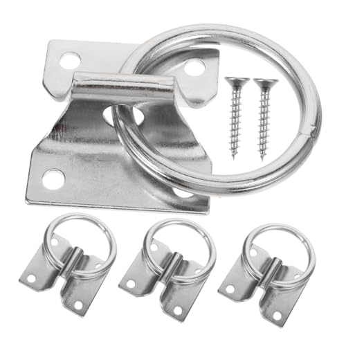 KITANDOVE 4stücke Edelstahl Anbindering Für Pferde Sicherer Tie Ring Blocker Für Pferdetraining Und Pferdepflege Einfache Installation Für Stall Und Reiten von KITANDOVE