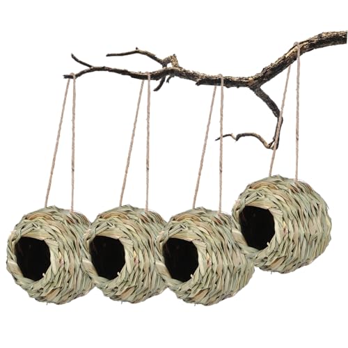 KITANDOVE Elegantes Vogelnest-Spielzeug mit runder Öffnung (14 x 14 cm) 4 Stück gewebte Kolibri-Nester Papageiennest sichere Vogelhäuser für Käfige Vogelnesthaus Vogelnester KITANDOVE Elegantes Vogelnest-Spielzeug mit runder Öffnung (14 x 14 cm) 4 Stück gewebte Kolibri-Nester Papageiennest sichere Vogelhäuser für Käfige Vogelnesthaus Vogelnester von KITANDOVE