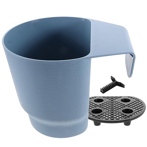 KITANDOVE Hängender Pflanztopf Für Balkon Wasserspeicher Praktisch Und Platzsparend Für Blumen Und Kleine Pflanzen Robustes Material Blau Für Garten Büro Und Zuhause von KITANDOVE