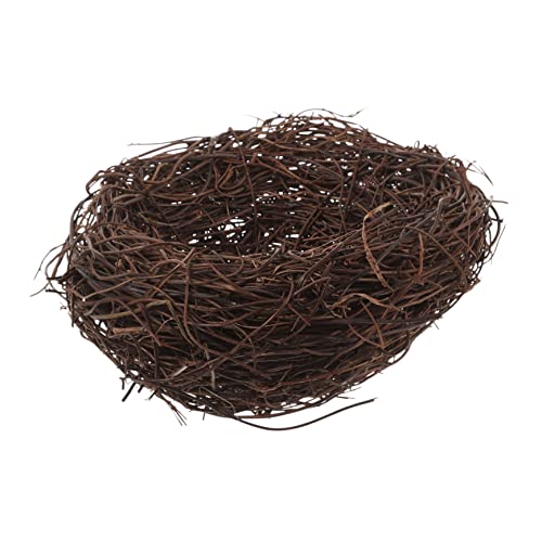 KITANDOVE Rattan Vogel Nest Handgefertigt Für Garten Fotografie Requisiten Ostern Hochzeitsdeko Simuliertes Vogelnest Für Kleine Vögel von KITANDOVE