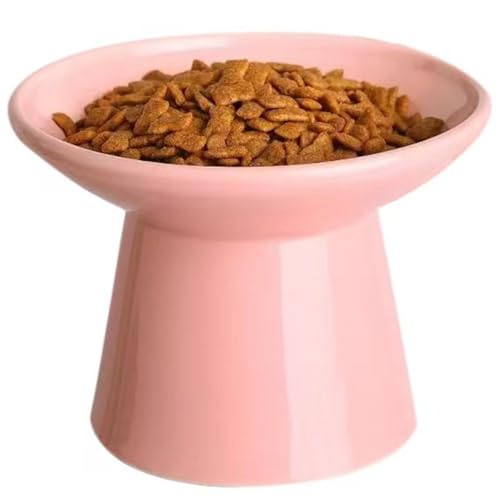 KITCHENLESTAR Extra breiter erhöhter Keramik-Katzennapf, Futter- und Wassernapf, Set für ältere große Katzen und kleine Hunde, erhöhtes Design für einfaches Fressen, schützt die Wirbelsäule der Katze von KITCHENLESTAR