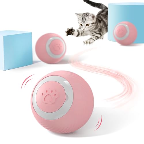 KITPLUS Katzenball Spielzeug, Interaktiver Katzenball, Automatische Hindernisvermeidung Haustierspielzeug, USB-C Wiederaufladbar, Indoor 360° Drehbar, Rosa KITPLUS Katzenball Spielzeug, Interaktiver Katzenball, Automatische Hindernisvermeidung Haustierspielzeug, USB-C Wiederaufladbar, Indoor 360° Drehbar, Rosa von KITPLUS