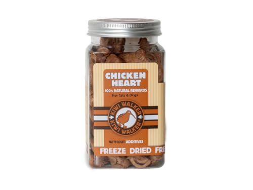 KIWI WALKER Gefriergetrockneter Leckerbissen für Hunde (1 Packung, Hühnerherz) von KIWI WALKER
