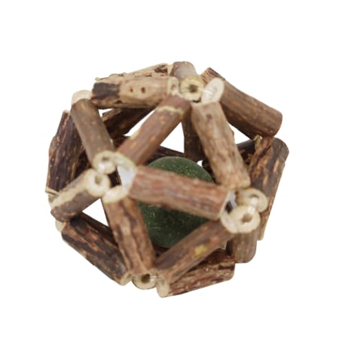 KIXZSAZ 2 stücke Interaktive Spielen Katze Katzenminze Ball Spielzeug Gesunde Und Hygienische Bequeme Und Tragbare Holz Katze Interaktive Spielzeug Geschenke von KIXZSAZ