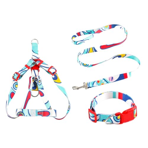 KIXZSAZ 3 Teile/Satz Haustierhalsband Leine Clip Schnalle Druck Einstellbar Kleine Mittelgroße Haustiere Gehendes Geschirr Waschbares Tier, Blau, 2.5 x 120 cm, XL KIXZSAZ 3 Teile/Satz Haustierhalsband Leine Clip Schnalle Druck Einstellbar Kleine Mittelgroße Haustiere Gehendes Geschirr Waschbares Tier, Blau, 2.5 x 120 cm, XL von KIXZSAZ