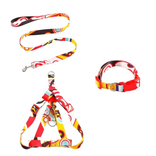 KIXZSAZ 3 Teile/Satz Haustierhalsband Leine Clip Schnalle Druck Einstellbar Kleine Mittelgroße Haustiere Gehendes Geschirr Waschbares Tier, Rot,2x120cm, L KIXZSAZ 3 Teile/Satz Haustierhalsband Leine Clip Schnalle Druck Einstellbar Kleine Mittelgroße Haustiere Gehendes Geschirr Waschbares Tier, Rot,2x120cm, L von KIXZSAZ